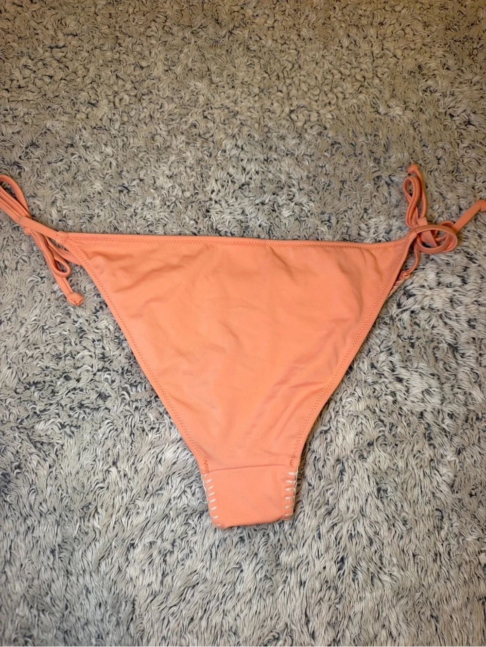 H&M Women's Coral-Orange Tie-Side Triangle Bikini Set